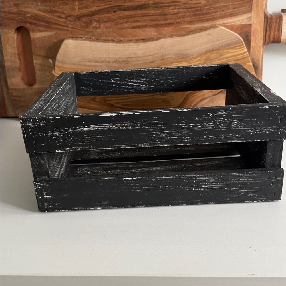 Upcycled Wooden Chippy Storage Bin Box - Picture 4 of 7